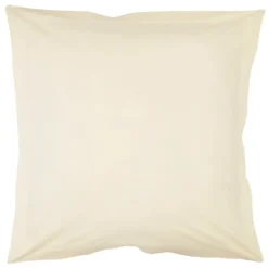 Taie d'oreiller unie avec point bourdon ton sur ton 