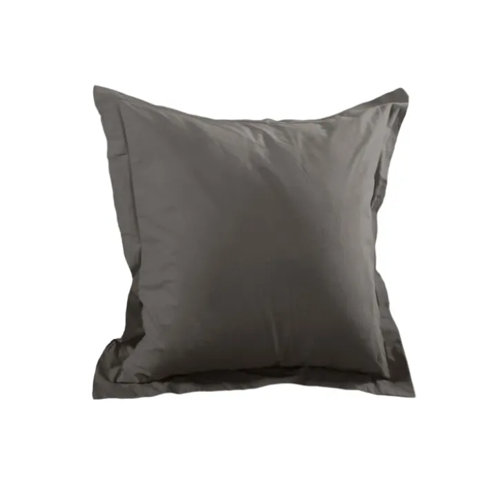 Taie d'oreiller unie en coton