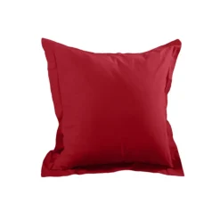 Taie d'oreiller unie en coton