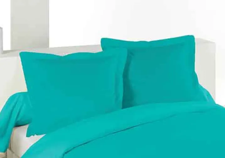 Taie d'oreiller unie en coton