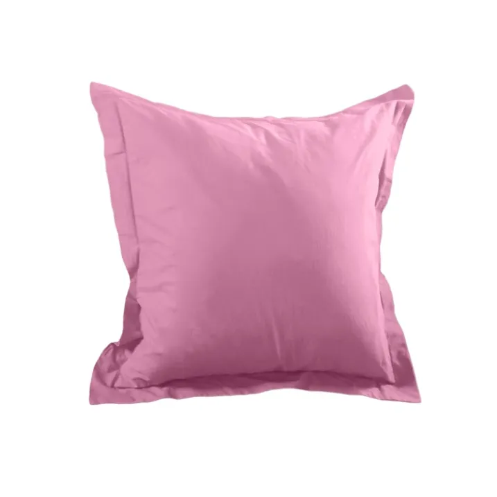 Taie d'oreiller unie en coton