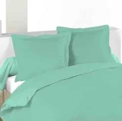 Taie d'oreiller unie en coton