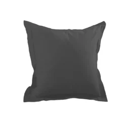 Taie d'oreiller unie en coton