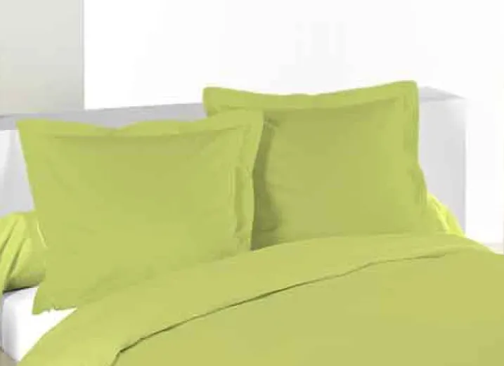 Taie d'oreiller unie en coton