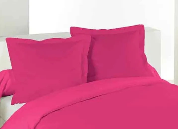 Taie d'oreiller unie en coton