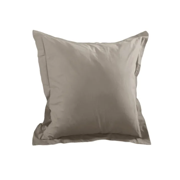 Taie d'oreiller unie en coton