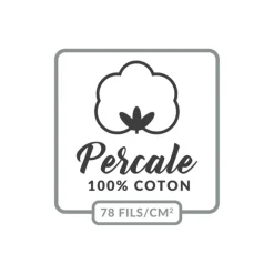 Taie d'oreiller volant plat 100% percale de coton ORIGINE