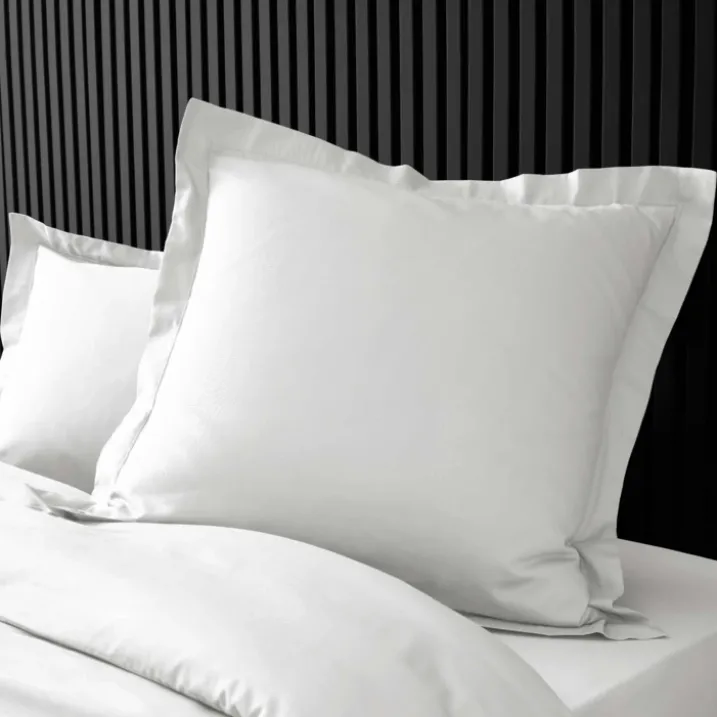 Taie d'oreiller volant plat 100% percale de coton ORIGINE