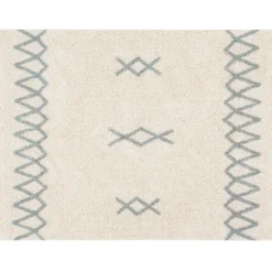 Tapis atlas natural bleu vintage