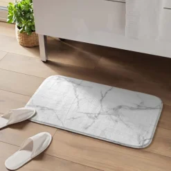 Tapis de baineffet Marbre microfibre