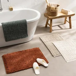 Tapis de bain en chenille douce antidérapant