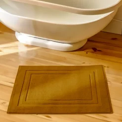 Tapis de bain en coton peigné