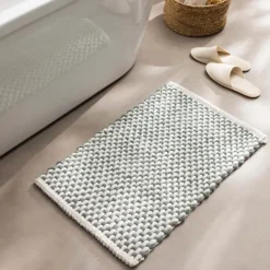 Tapis de bain en polycoton chenille ultra-absorbant