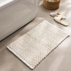 Tapis de bain en polycoton chenille ultra-absorbant