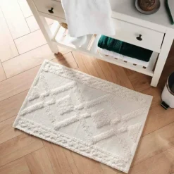 Tapis de Bain Gladis Uni avec Reliefs