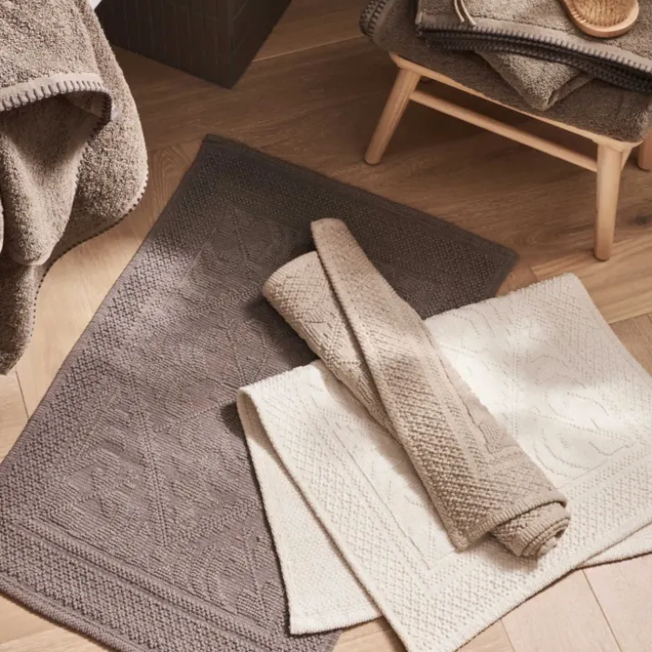 Tapis de bain à motif géométrique