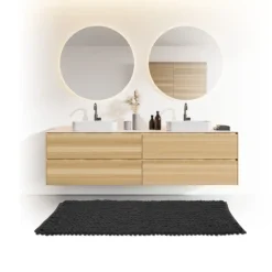Tapis de bain tressé épais