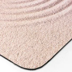 Tapis de bain ultra-absorbant imprimé sable antidérapant