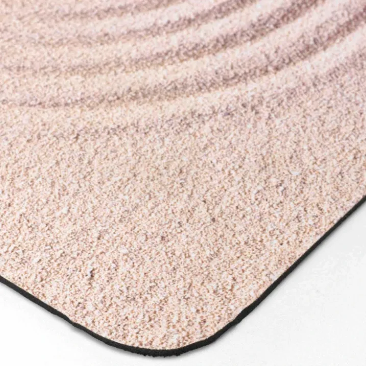 Tapis de bain ultra-absorbant imprimé sable antidérapant