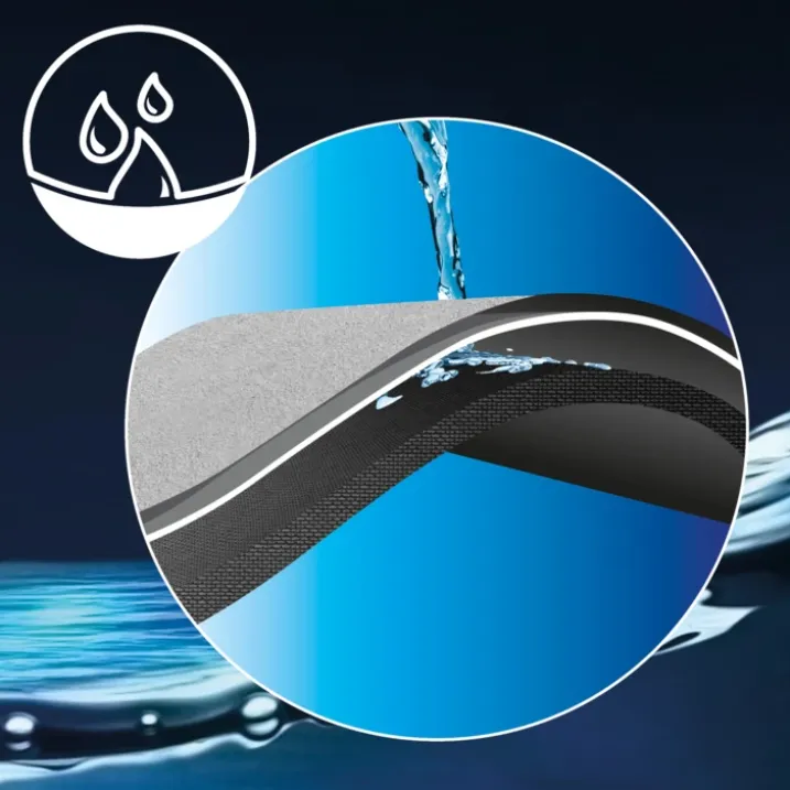 Tapis de bain ultra-absorbant imprimé galet antidérapant