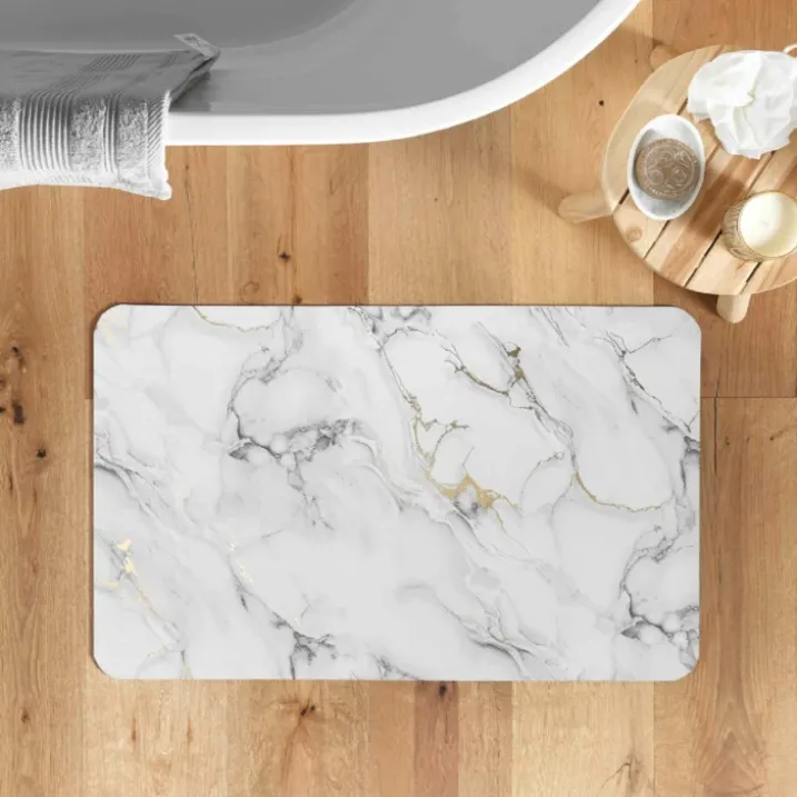 Tapis de Bain Venor Ultra-Absorbant Effet Marbre