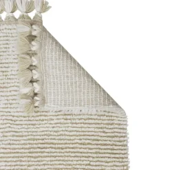 Tapis de couloir lavable en laine koa grès