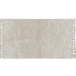 Tapis de couloir lavable en laine koa grès