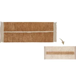 Tapis de couloir lavable et réversible caramel duo