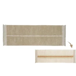 Tapis de couloir lavable et réversible sauge duo
