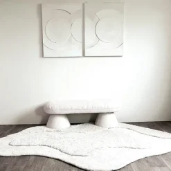 Tapis de salon forme organique