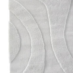 Tapis de salon motif ondulation en relief, effet texturé