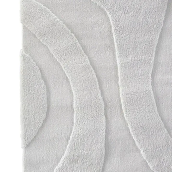 Tapis de salon motif ondulation en relief, effet texturé