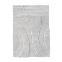 Tapis de salon motif ondulation en relief, effet texturé