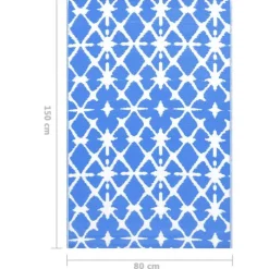 Tapis d’extérieur motif graphique tissé