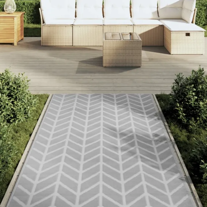 Tapis d’extérieur rectangulaire réversible motif chevrons