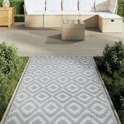 Tapis d’extérieur rectangulaire réversible motif géométrique