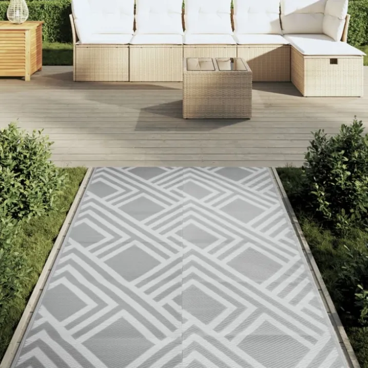 Tapis d’extérieur réversible motif graphique