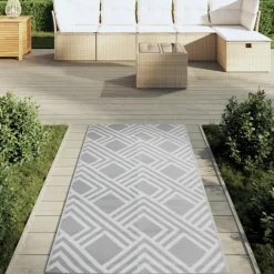 Tapis d’extérieur réversible motif graphique