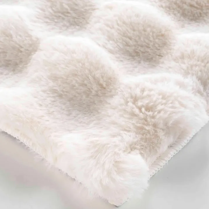 Tapis doux en imitation fourrure avec relief moelleux