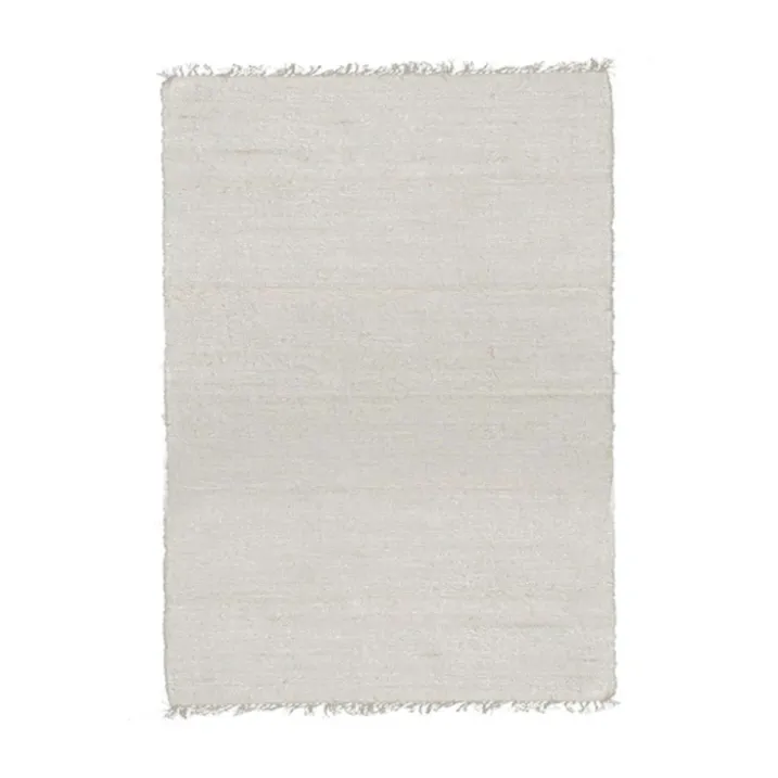 Tapis en coton tissé main avec franges