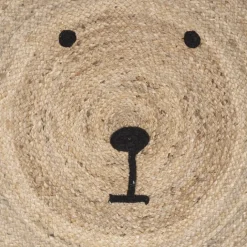 Tapis en jute à tête d'ourson