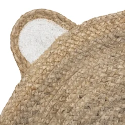 Tapis en jute à tête d'ourson