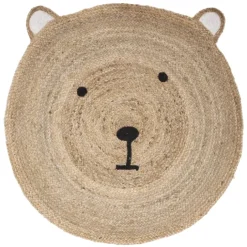 Tapis en jute à tête d'ourson