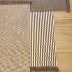 Tapis en laine et coton à motif pointillé texturé