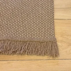 Tapis en laine et coton à motif pointillé texturé