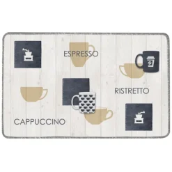 Tapis en polyamide motif grains de café