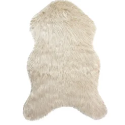 Tapis imitation peau de bête long poils et suédine