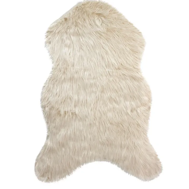 Tapis imitation peau de bête long poils et suédine
