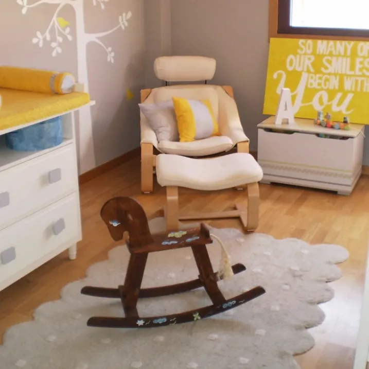 Tapis lavable en forme de biscuit