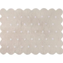 Tapis lavable en forme de biscuit